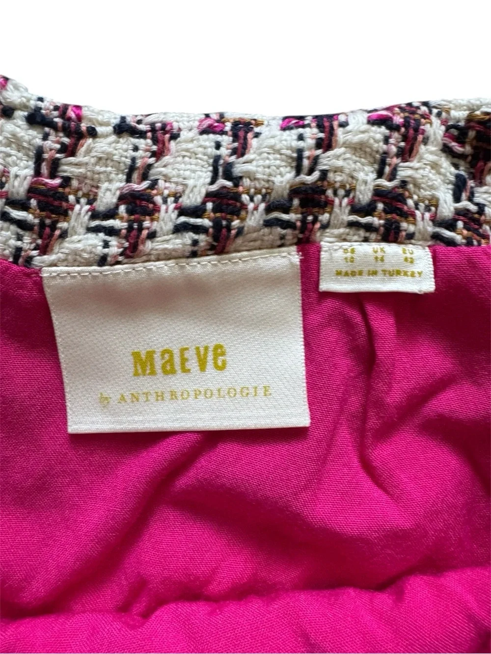Anthropologie Maeve Bobbie Plaid Flounced Mini Skirt – Size 10 Tweed